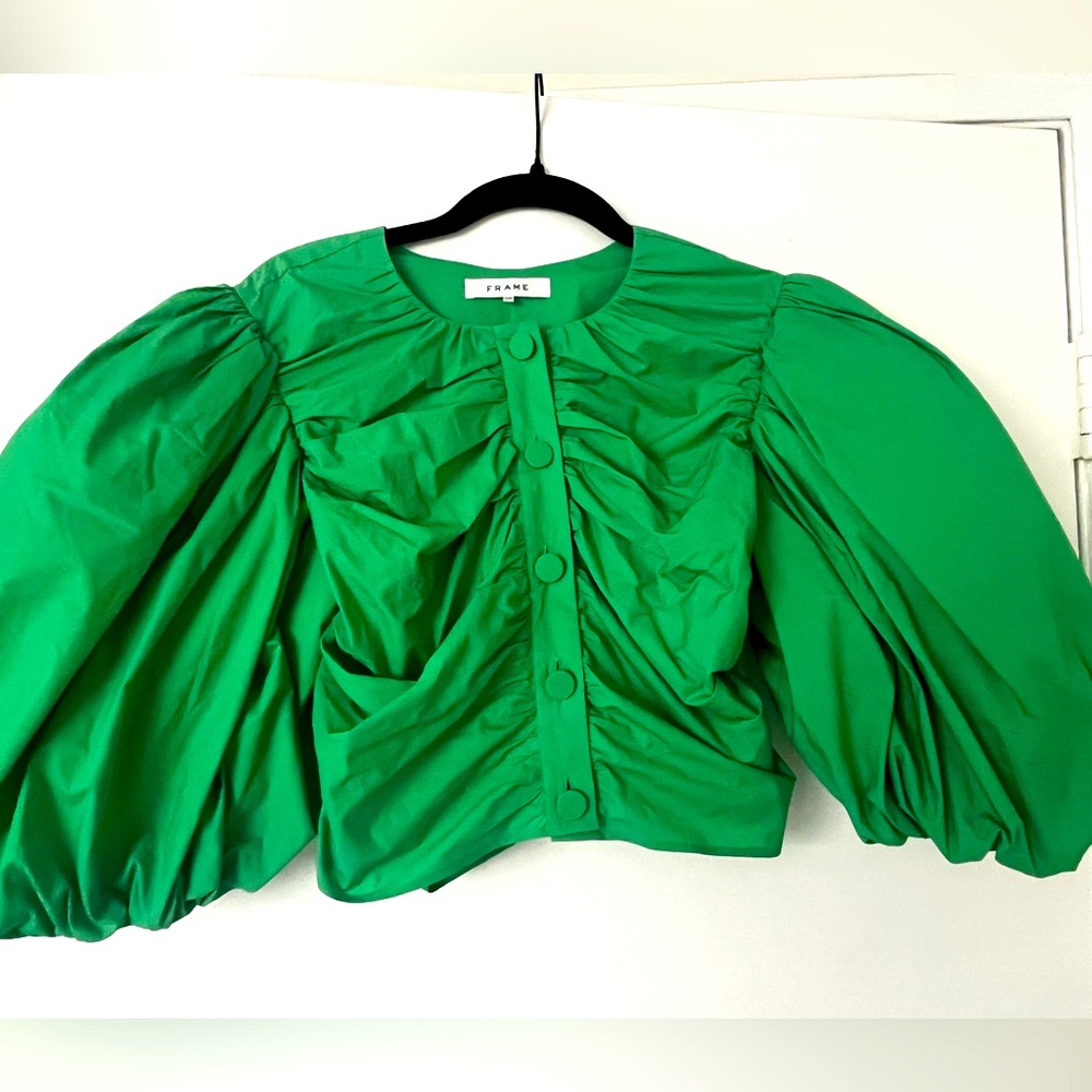 Frame Denim Emerald Button-Front Blouse